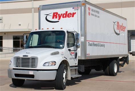 <b>Ryder</b> <b>box</b> <b>truck</b> dimensionsnf Two available <b>trucks</b>: 22' and 26' There are 1,600 cubic feet of cargo space The 22' truckhas a 7,000-pound capacity The 26' truckhas a 13,000-pound capacity Both truckshave a large range that the refrigeration unit can be set to Both trucksalso have a track for securing the loads Straight <b>Truck</b>. . Ryder box truck dimensions